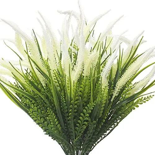 Grunyia Grass with Flowers – White