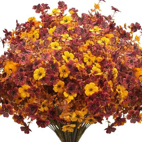 Grunyia Silk Daisy Bush – Fall Yellow & Red