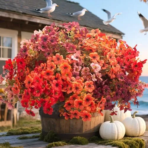 Grunyia Faux Mum Bush – Fall Orange Mix