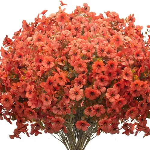 Grunyia Silk Daisy Bush – Fall Orange Red