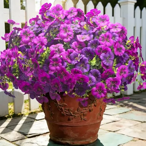 Grunyia Silk Pansies – Deep Purple + Light Purple