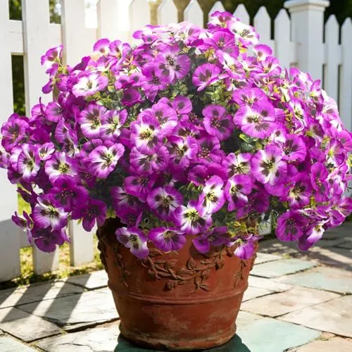 Grunyia Silk Pansies – Fuchsia + Purple