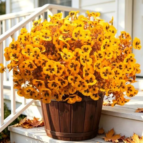 Grunyia Silk Pansies – Fall Yellow
